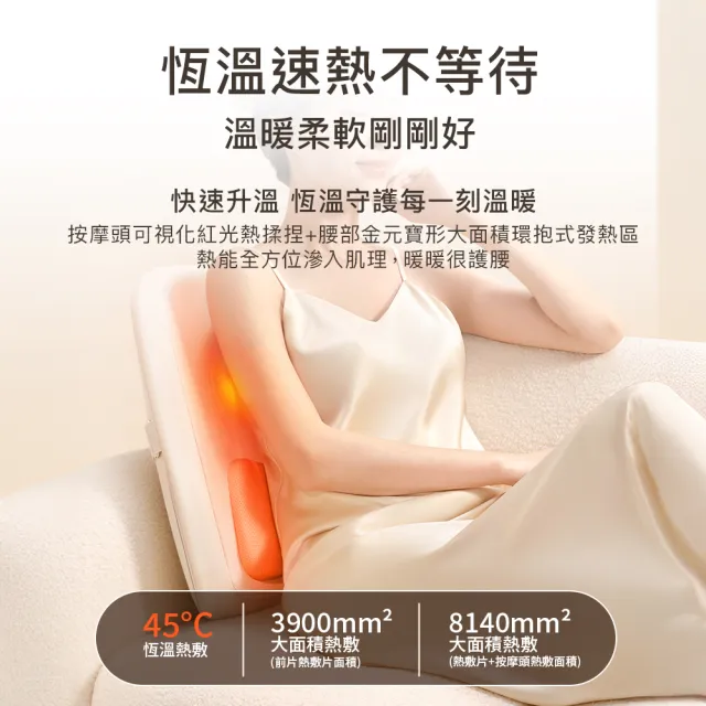 【breo 倍輕鬆】腰背按摩器 腰背仿生按摩枕(Back 5 lite)