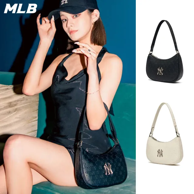 【MLB】腋下包 肩背包 MONOGRAM系列 紐約洋基隊(3ABQS022N-兩色任選)