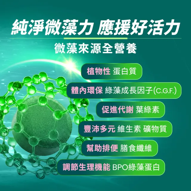 【遠東生技】新升級 鋅級藍藻錠+鐵粉綠藻錠1+1組(30粒/瓶) 吳淡如 真心推薦