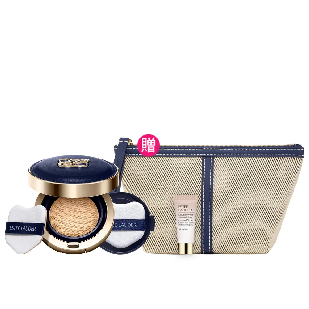 【Estee Lauder 雅詩蘭黛】粉持久天生美肌氣墊粉餅(SPF20-25/PA+++/一盒2蕊液態粉餅/IU同款/防曬)