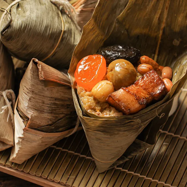 【晶華酒店】台北晶華酒店 經典南北粽禮盒5入x2盒(北部粽*3顆+南部粽*2顆/盒x2/端午節肉粽/賞星鮮嚴選)