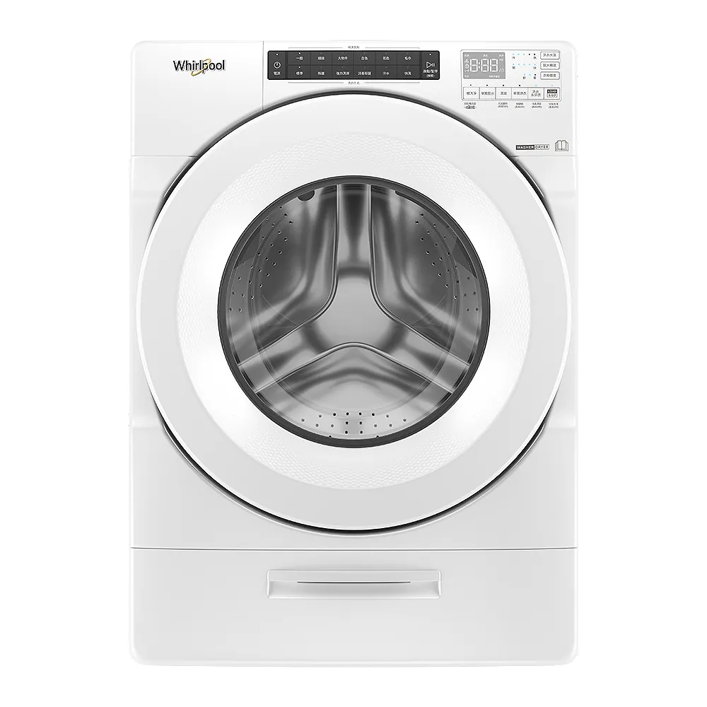 【Whirlpool 惠而浦】58H快配15公斤 Load & Go蒸氣洗脫烘變頻滾筒洗衣機(8TWFC6810LW)
