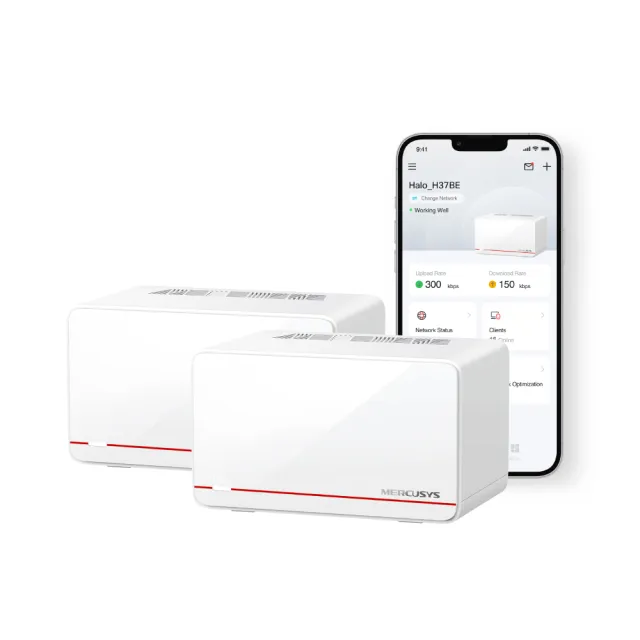 【Mercusys 水星】Wi-Fi7 BE6500雙頻2.5G真Mesh路由器 WiFi分享器 6.5Gbps(支援AI筆電/Halo H37BE兩入)