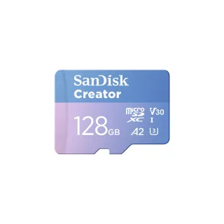 【SanDisk 晟碟】SanDisk CREATOR Micro SD UHS-I 記憶卡 128GB(公司貨)
