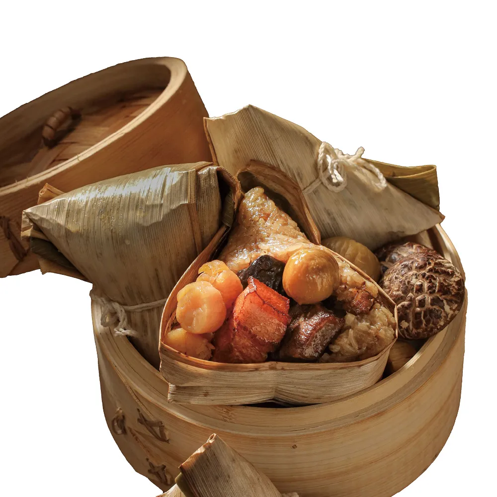 【晶華酒店】台北晶華酒店 干貝八寶粽禮盒4入x2盒(180g*4顆/盒x2/端午節肉粽．賞星鮮嚴選)