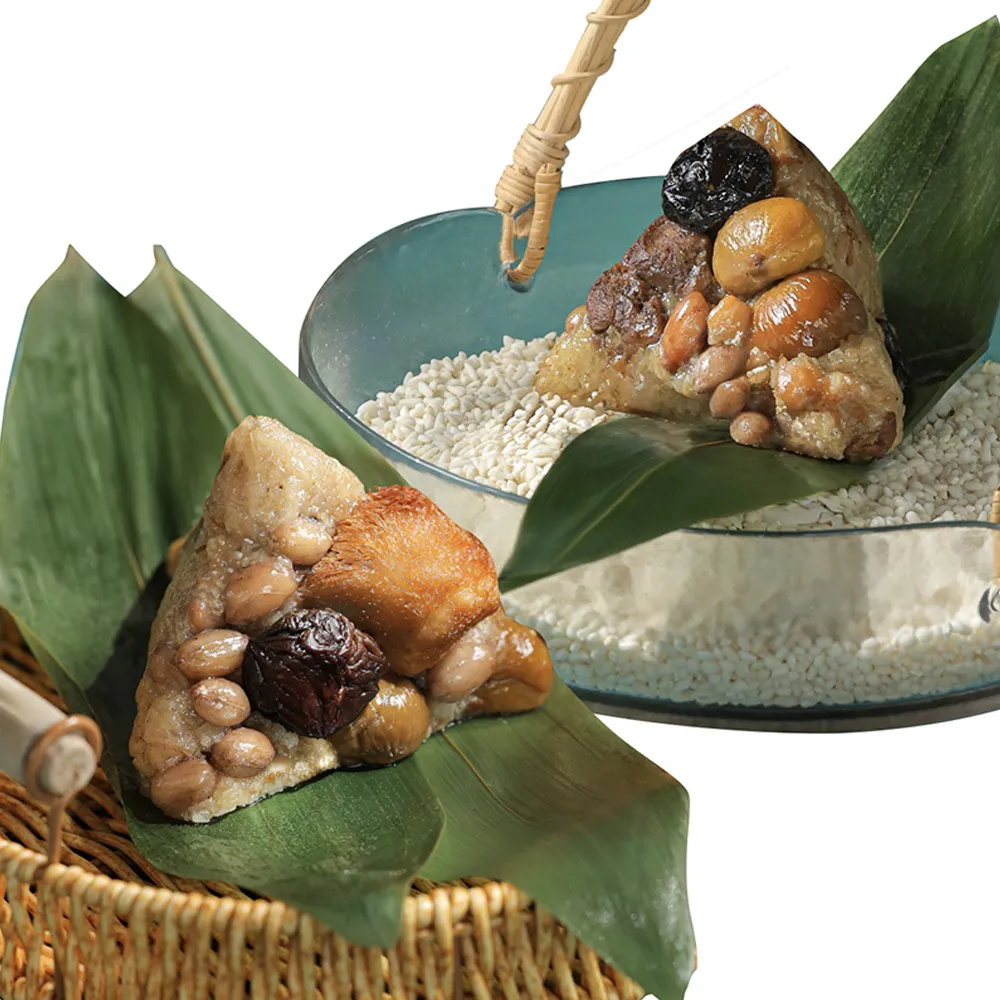 【YANG MING SPRING 陽明春天】嚴選素粽禮盒5入x3盒(香菇栗子粽2顆+麻油猴頭菇粽3顆/盒/素食.賞星鮮嚴選)