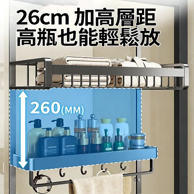 【星優】衛生間 淋浴房 掛架門掛籃 浴室懸掛置物架 預售12工作天(長38*寬22*高73)