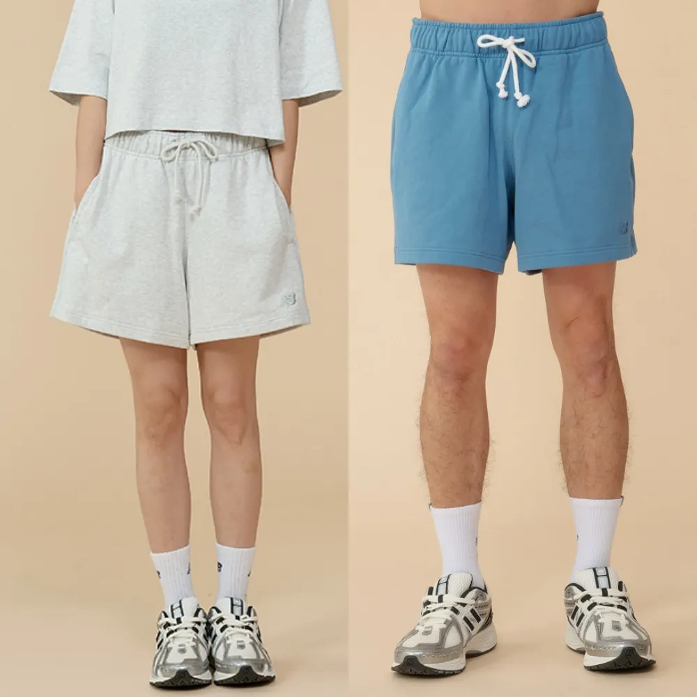 【NEW BALANCE】NB 棉質短褲_男性_藍/淺灰色_MS41511AHH_MS41511HEB(美版 版型偏大)