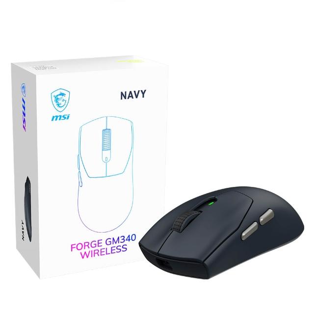 【MSI 微星】FORGE GM340 W NAVY無線電競滑鼠