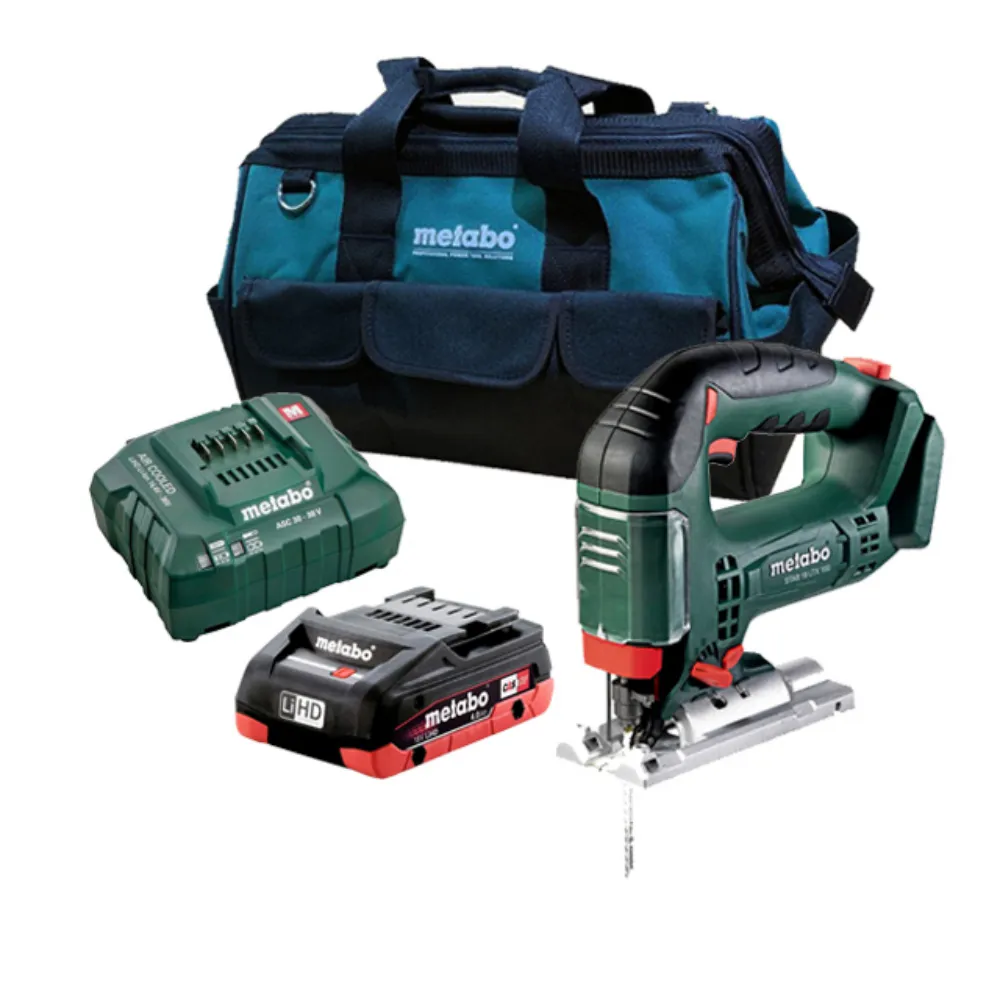 【metabo 美達寶】18V鋰電線鋸機 STAB 18 LTX 100 4.0HD單電版(優惠套裝組合)