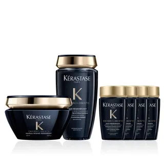 【KERASTASE 巴黎卡詩】黑鑽極萃逆時洗護組(洗髮精+髮膜)
