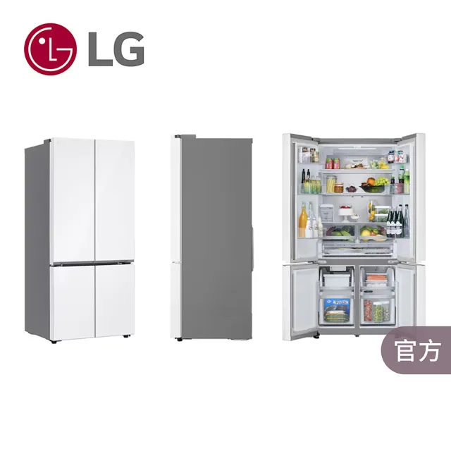 【LG 樂金】家電快配619公升智慧變頻四門冰箱 雲朵白(GV-NB61WG)