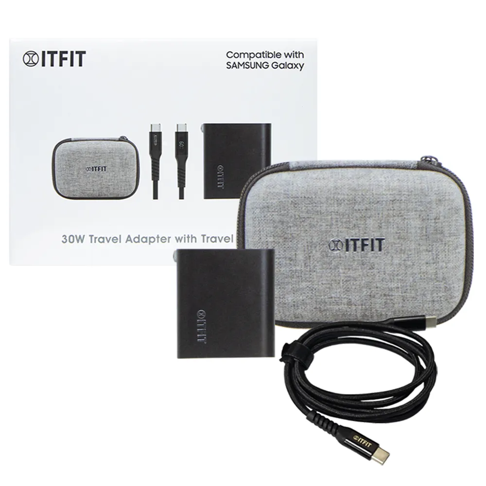 【Samsung 三星】原廠 ITFIT 30W PD雙孔+60W 3A 雙Type-C 快充組(ITFITPW11)