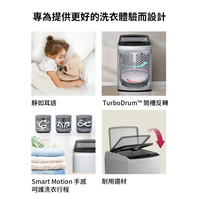 【LG 樂金】家電快配★momo獨家13公斤直立智慧變頻洗衣機-冰瓷白(WT-IBN13W)