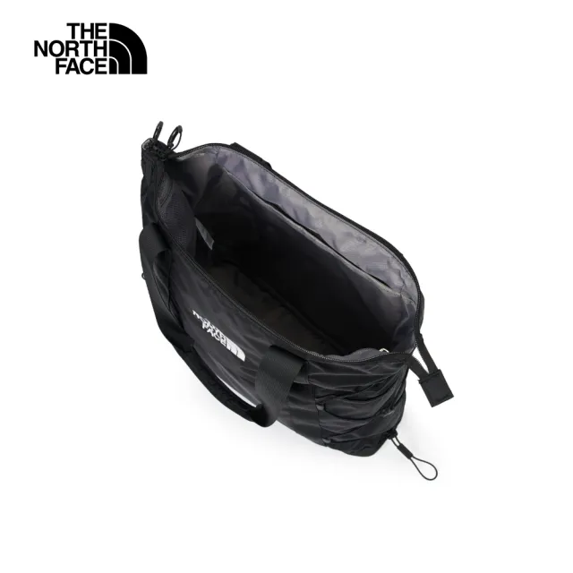 【The North Face】北面男女款黑色DWR防潑水背提兩用托特包|52SV4HF