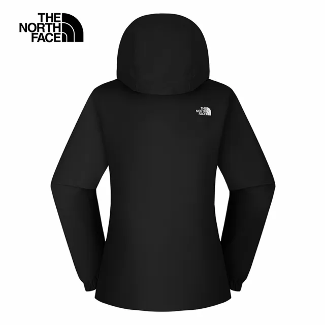 【The North Face】北面女款黑色DryVent防水透氣衝鋒衣｜8EYGJK3(外套)