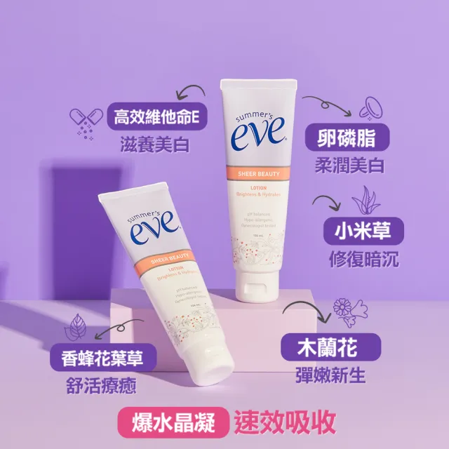 即期品【Summer’s Eve 舒摩兒】私密純白晶凝露104ml(私密保養 高效美白精華)