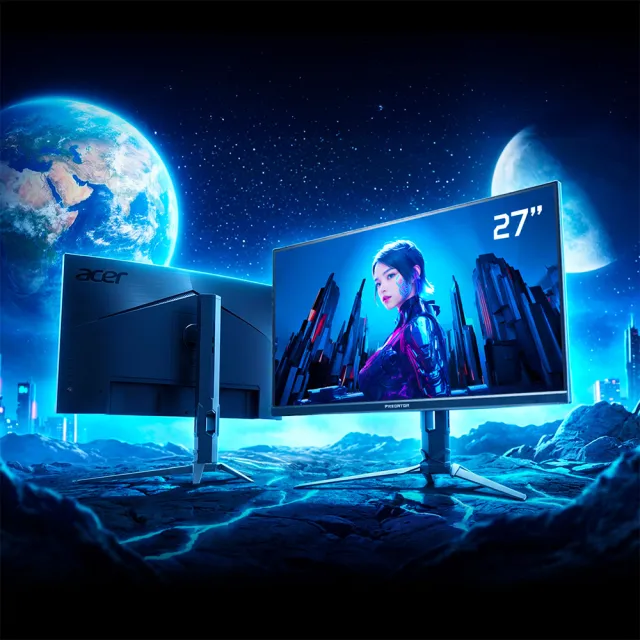【Acer 宏碁】Predator掠奪者 XB273U X1 27型 IPS 2K 16:9 200Hz 高刷新電競螢幕(旋轉/傾斜/喇叭/0.5ms)