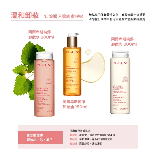 【CLARINS 克蘭詩】阿爾卑斯純淨卸妝油150ml