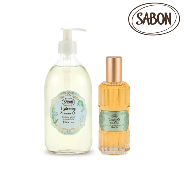 【SABON】官方直營 沐浴彈潤組(輕潤沐浴油500ml+保濕光萃油100ml)
