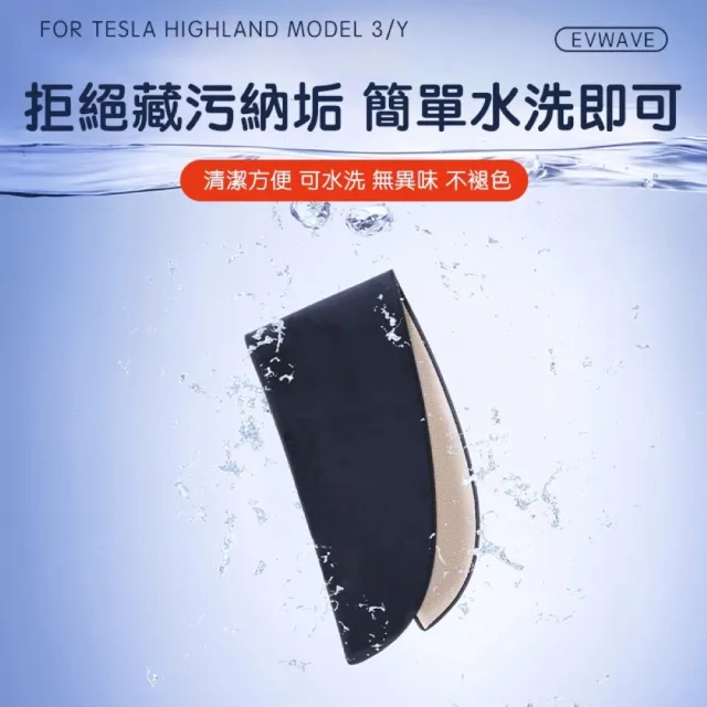 【EVWAVE】特斯拉Tesla 煥新版Model 3/Y 儀表台避光墊 翻毛皮 麂皮 遮光墊 防曬墊 保護墊