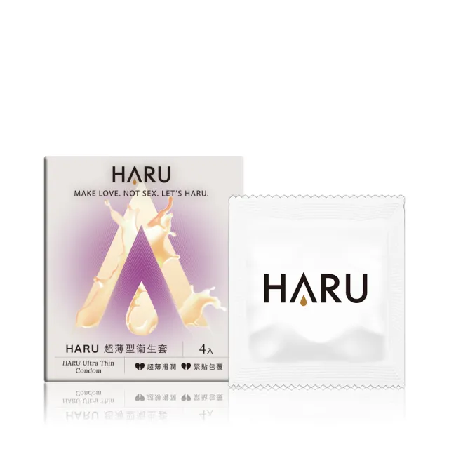 【HARU 含春】熱愛型/熱愛輕薄型14入保險套組 買10送4 MOMO獨家