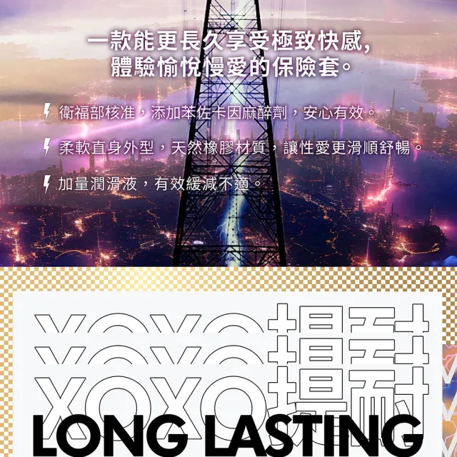 【HARU 含春】Long Lasting提耐型衛生套4入/盒(麻醉劑添加 保險套 安全套)