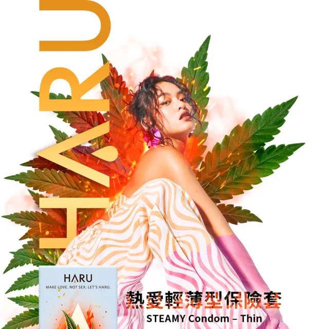 【HARU 含春】STEAMY THIN 熱愛輕薄型保險套4入/盒(熱感極薄 衛生套 安全套)