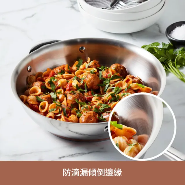 【MEYER 美亞】ESSTEELE意帝斯 Per Vita 銅鑽頂級不鏽鋼 28cm 平底鍋 (IH/電磁爐適用)
