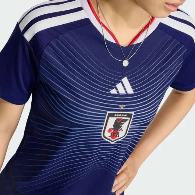 【adidas 愛迪達】世界盃 日本 主場球迷版 短袖球衣  吸濕排汗 女 JZ9684