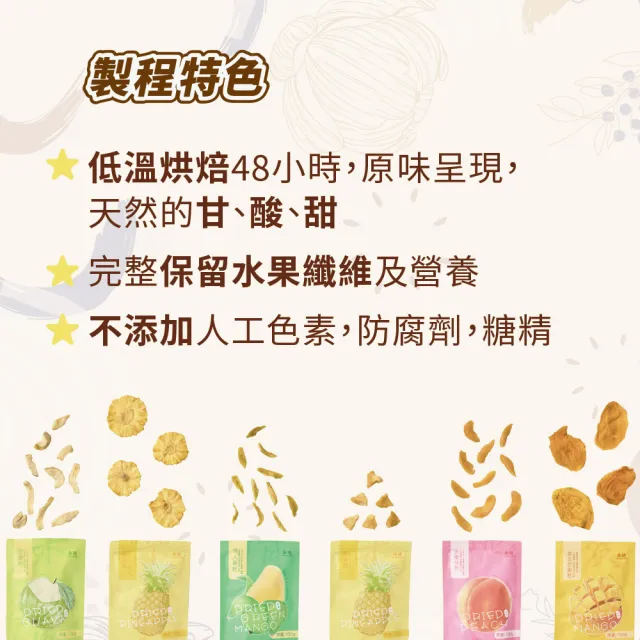 【永禎】輕烘培水果乾x3包 任選(無加糖芒果乾/芭樂乾/水蜜桃乾/鳳梨乾/情人果乾/中元普渡拜拜)