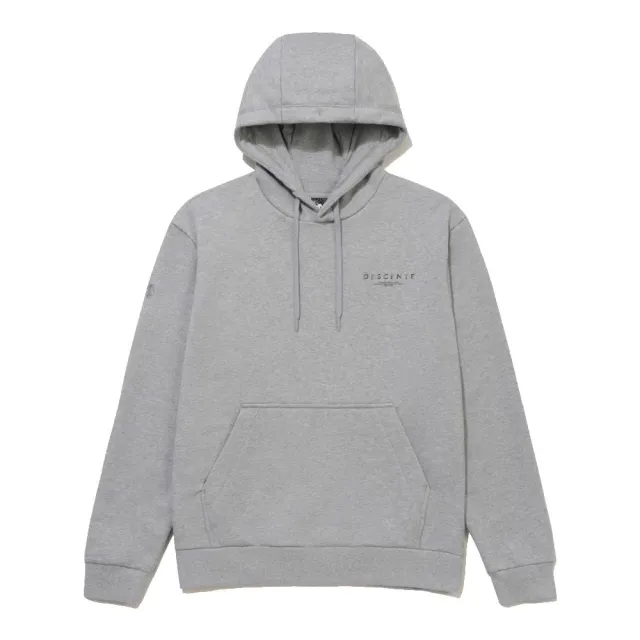 【DESCENTE】迪桑特 男士 運動毛圈布寬鬆長袖帽T(藍色/灰色)