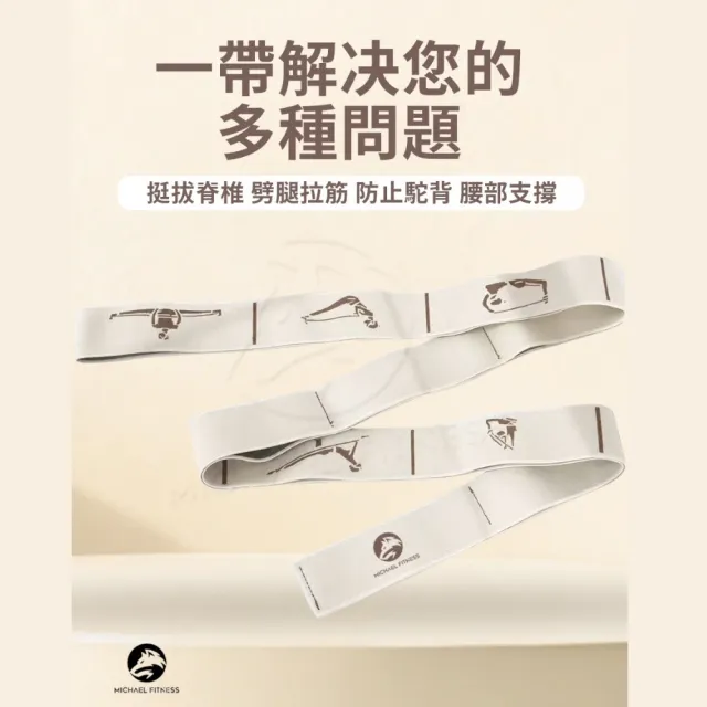 【Michael Fitness 麥克健身】12段數字分段彈力帶 彈力帶 體式引導拉力帶 阻力帶 健身彈力繩 瑜珈拉伸