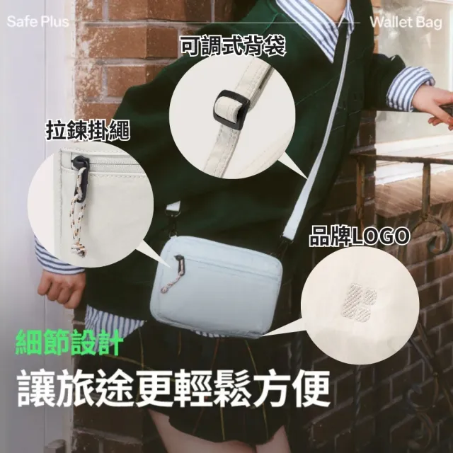 【Branden】韓國官方授權｜防盜多功能護照包Plus(防盜拉鍊、RFID防盜薄膜、防割耐刮布料)