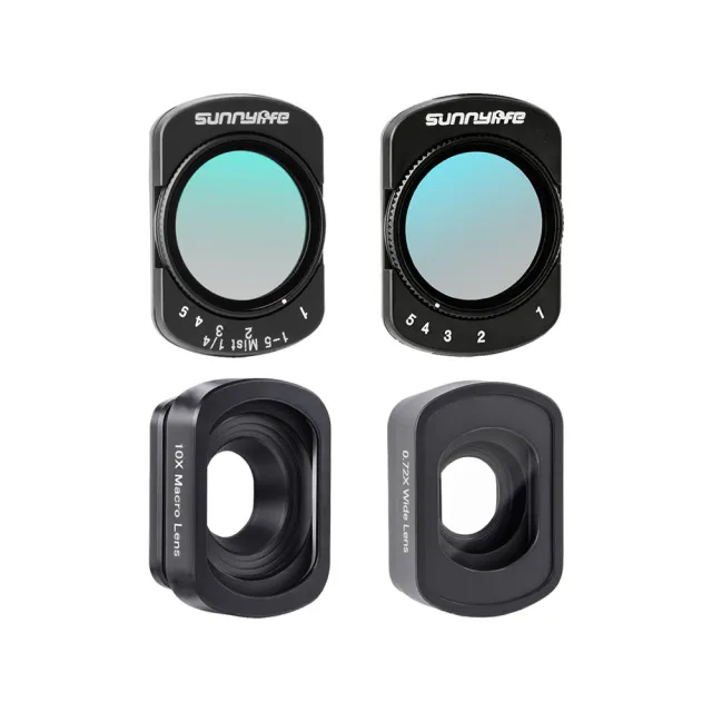 【Sunnylife】DJI OSMO POCKET 4 二合一(1/4黑柔&VND) / 可調式VND減光 磁吸濾鏡