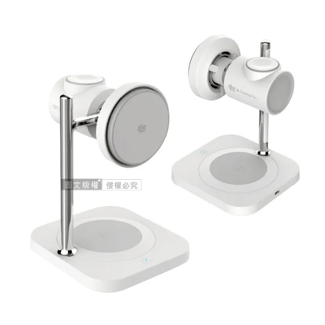 aircolor Qi2 25W四合一磁吸無線充電座 支援iOS/Android雙系統 手機/手錶/耳機