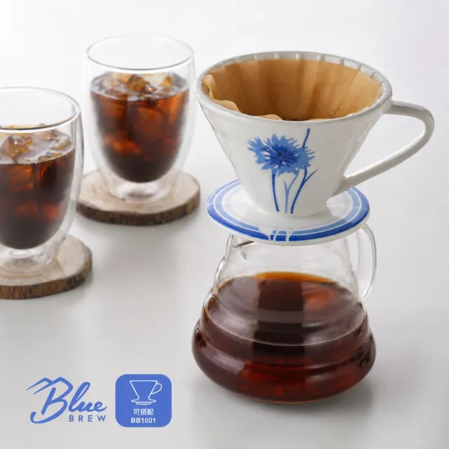 Blue brew雲朵耐熱咖啡壺 600 ml(手沖用具/質感生活/熱水壺/玻璃水壺/雲朵壺)