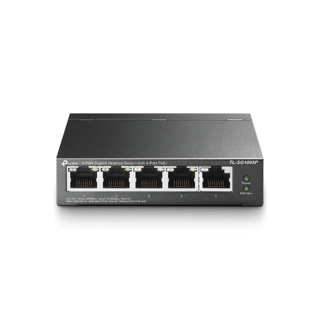 【TP-Link】TL-SG1005P 5埠 Gigabit RJ45 桌上/壁掛式 PoE switch交換器(65W)