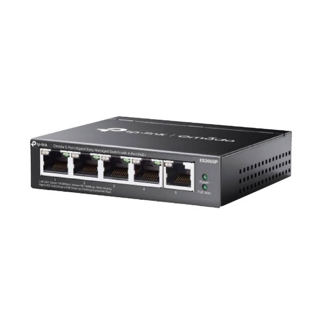 【TP-Link】Omada 5埠 Gigabit 簡易管理型交換器 隨插即用 含4埠 PoE+(ES205GP)