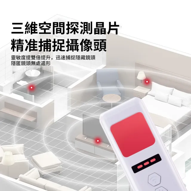 【QLZHS】酒店防偷拍偵測器 震動防狼警報器 防偷窺紅外線探測器 紅外線鏡頭探測器 針孔攝影機探測儀