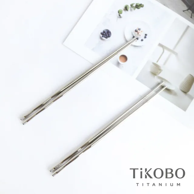 【TiKOBO 鈦工坊】純鈦餐具 筷意人生 純鈦筷子(含筷架)