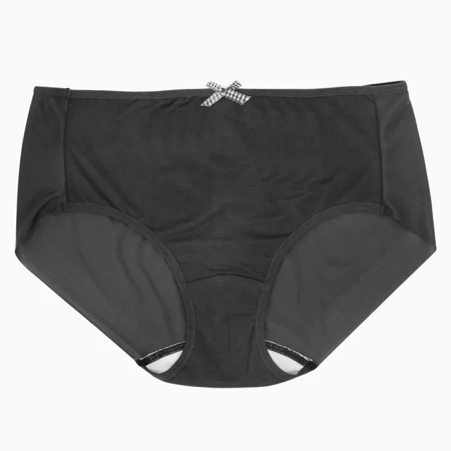 【Gennies 奇妮】哺乳內衣褲成套 牛奶紗深V軟鋼圈內衣 中腰內褲(孕婦內衣 上開扣 孕婦內褲 黑 A38B62)