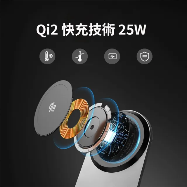 【JINPEI 錦沛】MagSafe Qi2 25W 磁吸無線可折疊充電手機支架