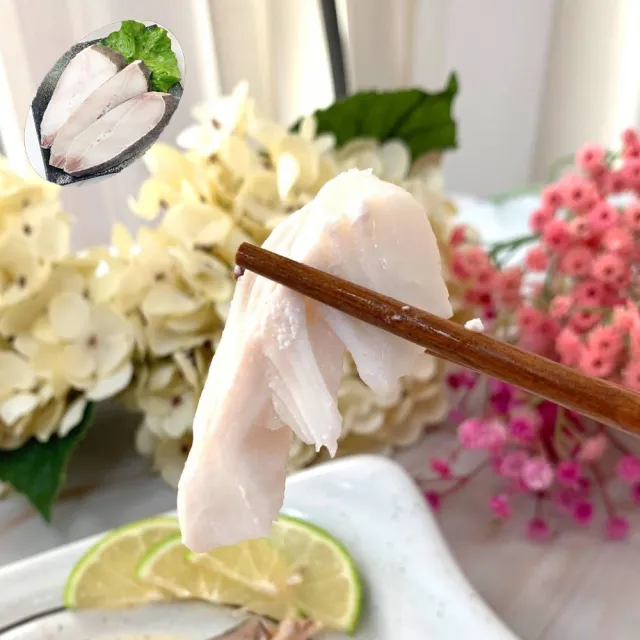 【海之醇】中段無肚洞雪鯛切片-7包14片(淨重230g±10%/包/2片)