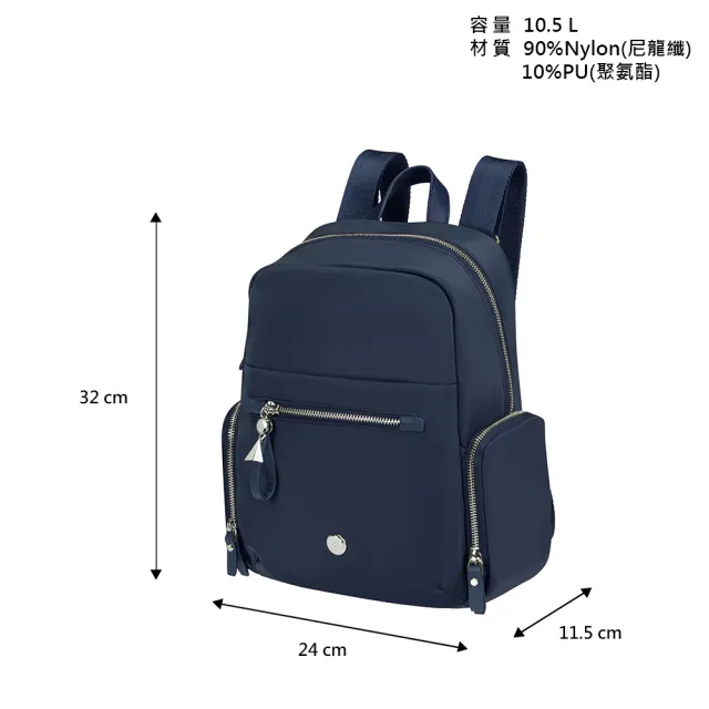【Samsonite 新秀麗】KARISSA EVO 日常休閒輕量後背包/女包/雙肩包/通勤包(多色可選)