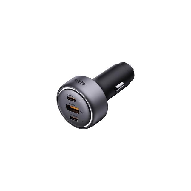 【AUKEY】三孔165W PD快充車用充電器/點菸器 CC-P4(三孔輸出 十倍快充)