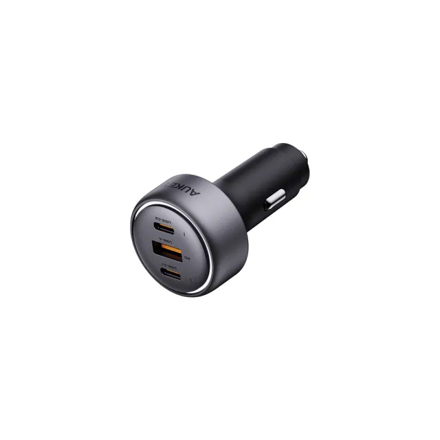 【AUKEY】三孔165W PD快充車用充電器/點菸器 CC-P4(三孔輸出 十倍快充)
