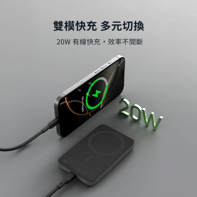 【AUKEY】PB-MS08 Magfusion M10000  10000mAh Qi2 磁吸超薄行動電源(商務快充 穩定如影隨形)