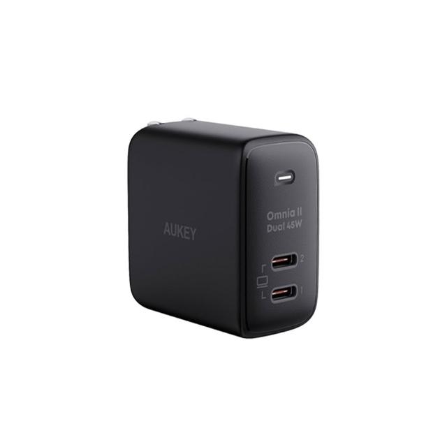 【AUKEY】Omnia II 45W（PA-B4T）雙孔2C 氮化鎵 PD快充充電器(適用iphone16)