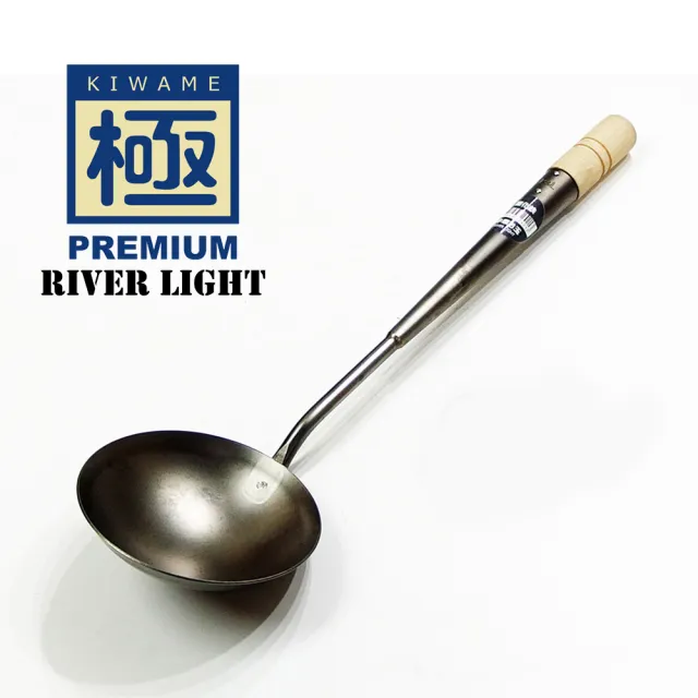 【PREMIUM 極】不易生鏽窒化鐵中華鍋炒鍋33cm+中式鍋鏟兩件組(日本製極鐵鍋無塗層)